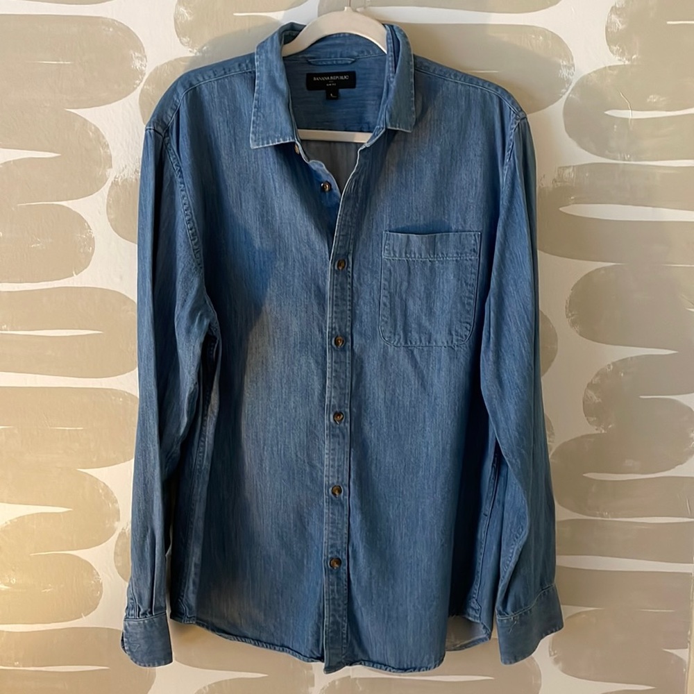 Denim button up shirt